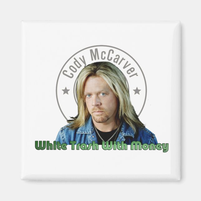 Imán Basura blanca con el dinero magnético (Frente)