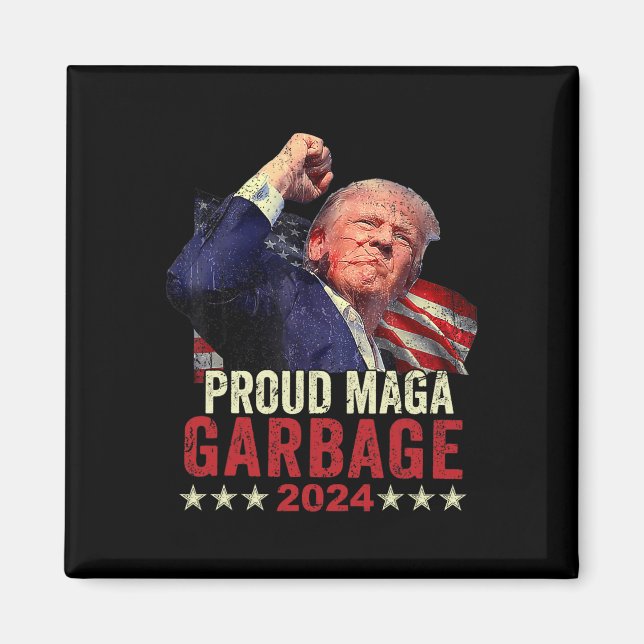 Imán Basura orgullosa Trump Supporter 4 (Frente)