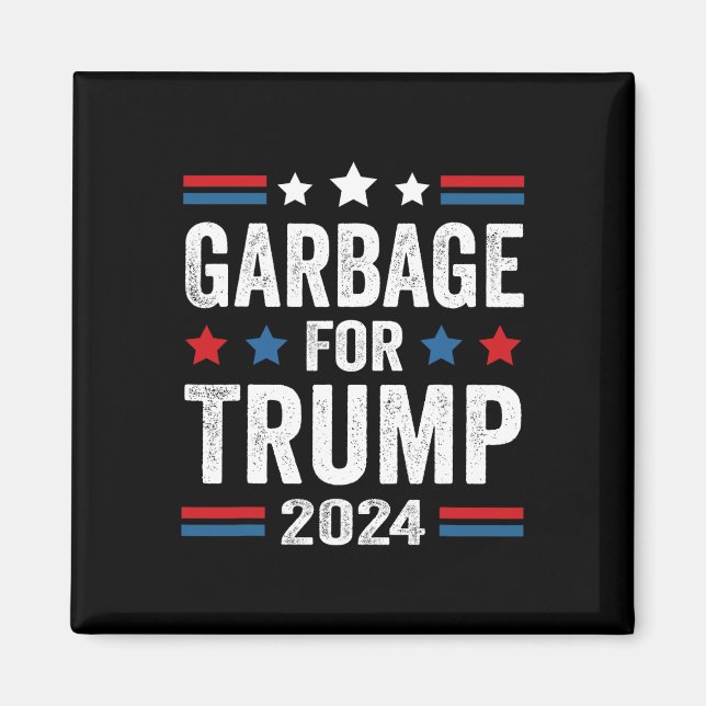 Imán Basura para los partidarios de Trump 2024 (Frente)