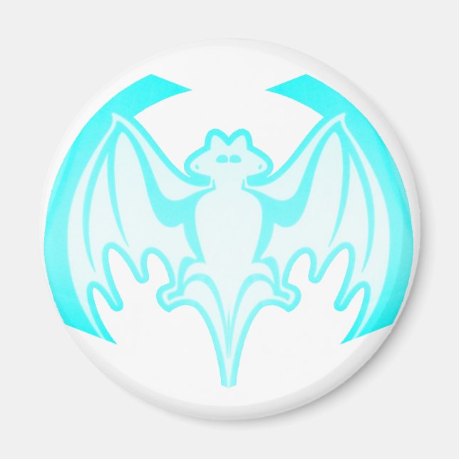 Imán Bat Cyan Inv El MUSEO Regalos Zazzle (Frente)