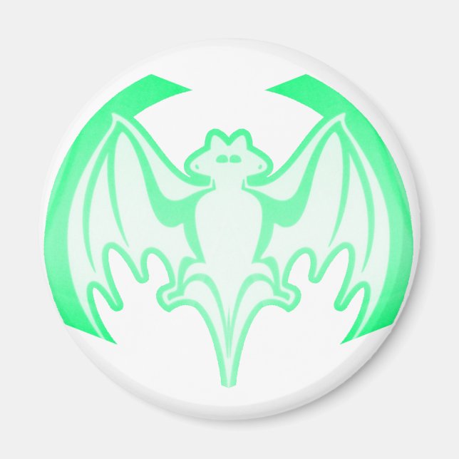 Imán Bat Green Inv El MUSEO Regalos Zazzle (Frente)