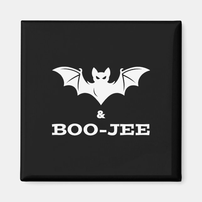 Imán Bat Y Boo-jee Boujee Halloween Rastreo De Disfrace (Frente)