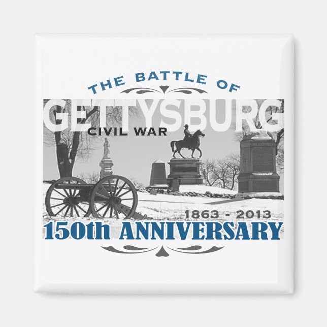 Imán Batalla de Gettysburg 150 años (Frente)