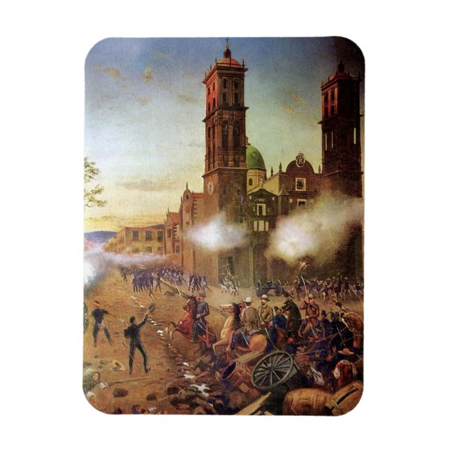Imán Batalla de la historia mexicana de Puebla (Vertical)