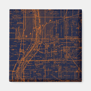IMÁN BATAVIA ILLINOIS 1871 MAP FOX RIVER VALLEY