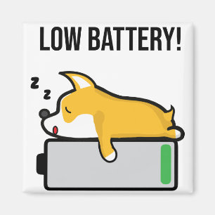 Imán Batería baja el dormir del Corgi Galés del
