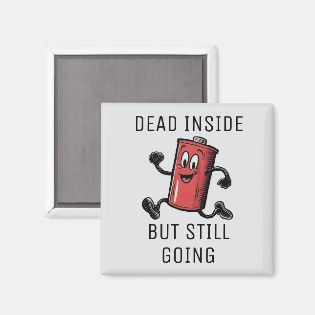 Imán Batería divertida en marcha (Anverso/Reverso)