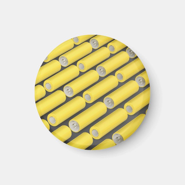 Imán Baterías de tamaño amarillo AA (Frente)