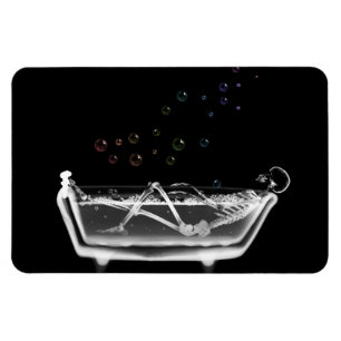 Imán Bath Tub X-Ray Skeleton - Burbujas arcoiris