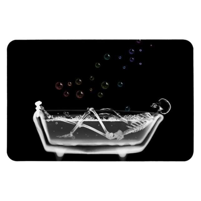 Imán Bath Tub X-Ray Skeleton - Burbujas arcoiris (Horizontal)