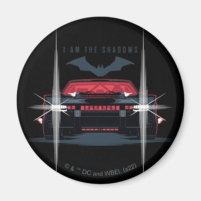 Imán Batman Batmobile - Yo soy las sombras (Frente)