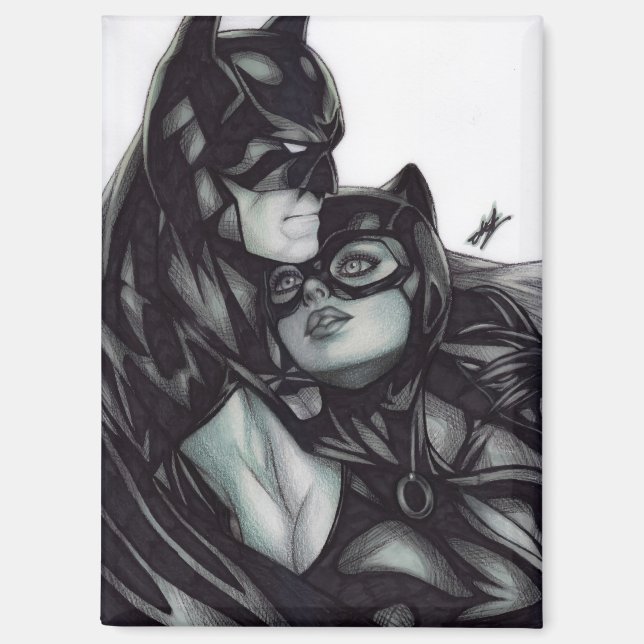 Imán Batman & Catwoman ~ Bruce wayne & Selina Kyle (Anverso)