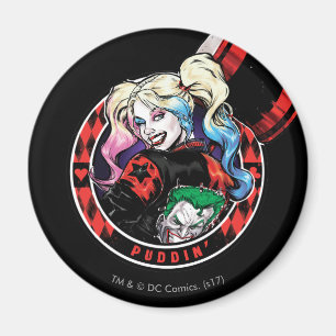 Imán Batman   Harley Quinn Winking Con Mallet