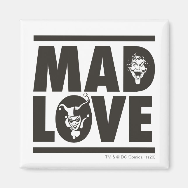 Imán Batman Valentine | Bromista y Harley - Amor Loco (Frente)