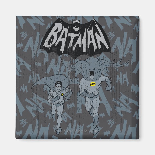 Imán Batman Y Robin Con El Gráfico Con Problemas De Log (Frente)