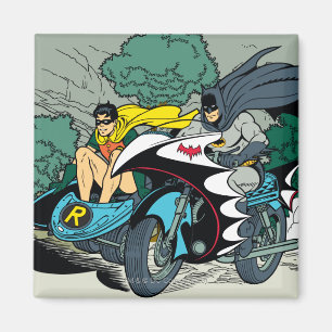 Imán Batman Y Robin En Batcycle