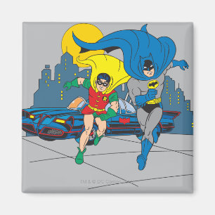 Imán Batman Y Robin Running