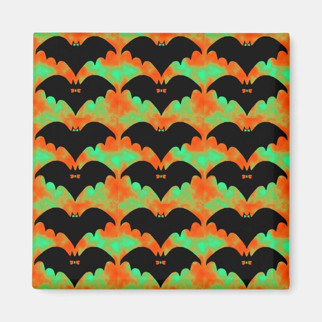 Imán Bats Y Bows Naranja Green (Frente)