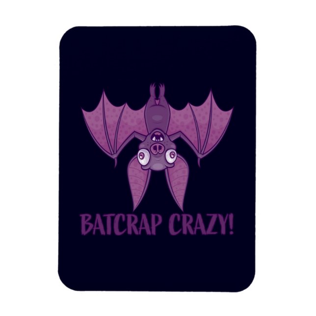 Imán Batshit Crazy Wacky Personalizado Bat (Vertical)
