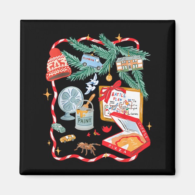 Imán Battle Plan Funny Christmas Home Kids Hand Dawn Al (Frente)