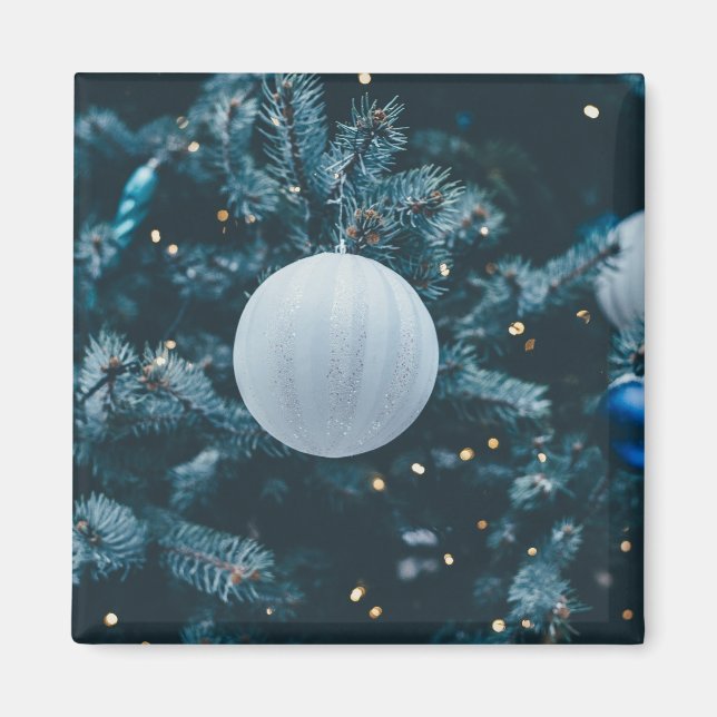 Imán Baudible de Navidades azules (Frente)