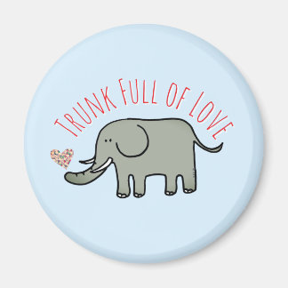 Imán Baúl Lleno de Amor Elefante Doodle Adorable