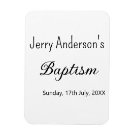 Imán Bautismo católico niños modernos simple QR mínimo