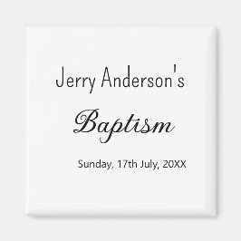 Imán Bautismo católico niños modernos simple QR mínimo