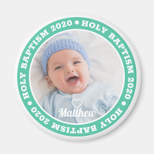 Imán Bautismo sagrado Personalizado moderno simple foto
