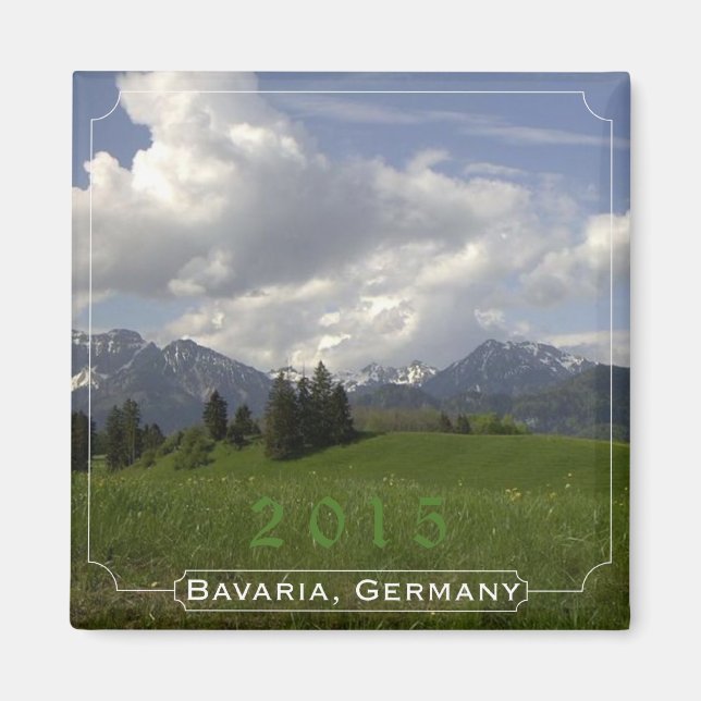 Imán Bavaria Alemania Souvenir Magnet Change Year (Frente)