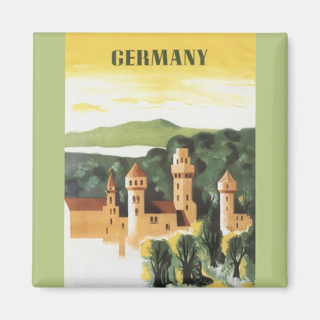 Imán Baviera, Alemania, Castillo Alemán, Viajes de Arte (Frente)