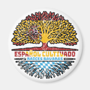 Imán Baviera Bávaro España Español Raíces Árbol Bandera