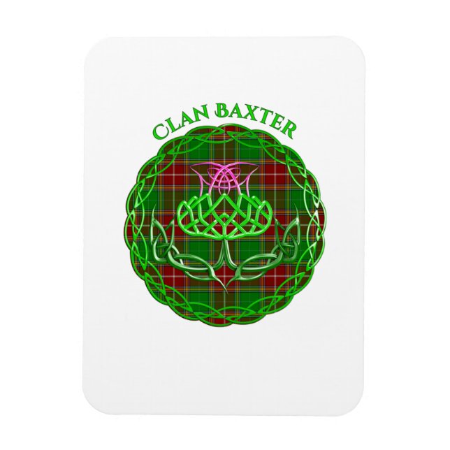 Imán Baxter Scottish Tartán Celtic Thistle (Vertical)