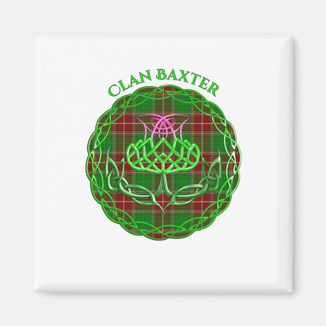 Imán Baxter Scottish Tartán Celtic Thistle (Frente)