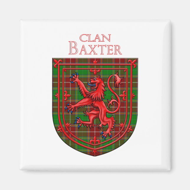 Imán Baxter Tartan Scottish Plaid Lion Rampant (Frente)