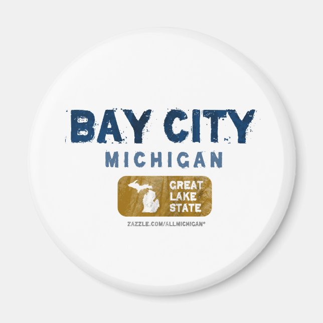 Imán Bay City Michigan Great Lake State (Frente)