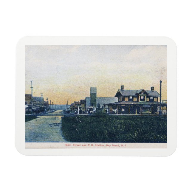 Imán Bay Head, New Jersey, Main St, Vintage (Horizontal)