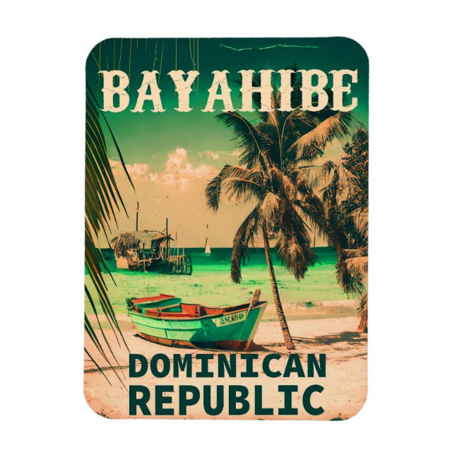 Imán Bayahibe República Dominicana - Retro Viñeta 60 (Vertical)