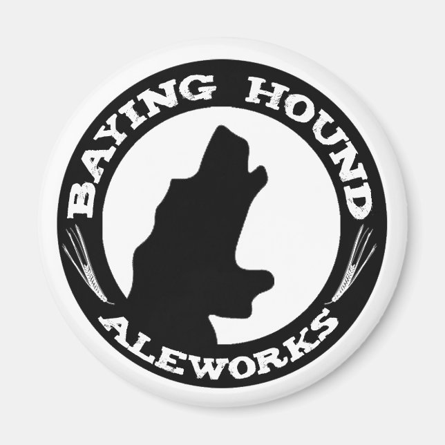 Imán Baying Hound Fridge Magnet (Frente)