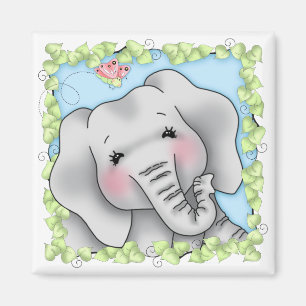 Imán BaZoPeoples Elsie the Elephant Magnet