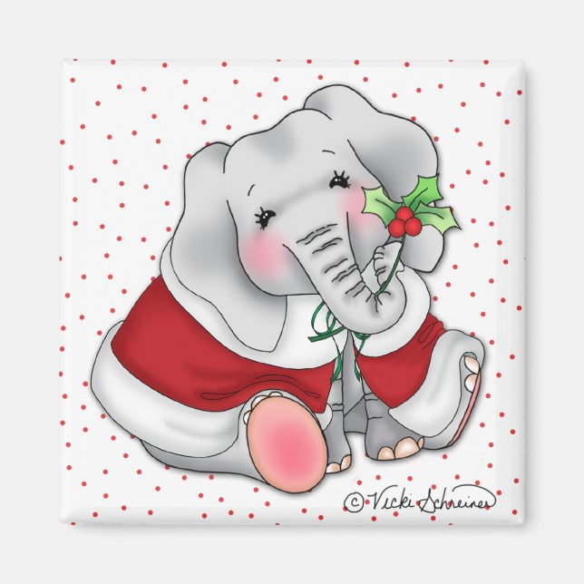 Imán BaZoPeoples Holiday Elephant Magnet (Frente)