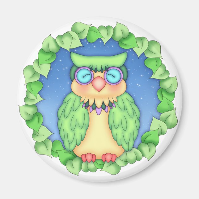 Imán BaZoPeoples "oliver" Owl Magnet (Frente)
