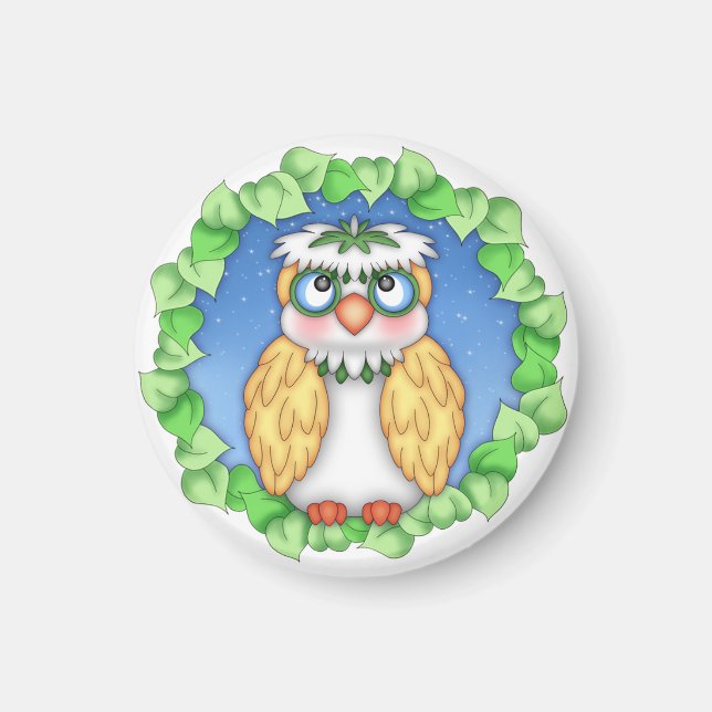Imán BaZoPeoples "Oscar" Owl Magnet (Frente)