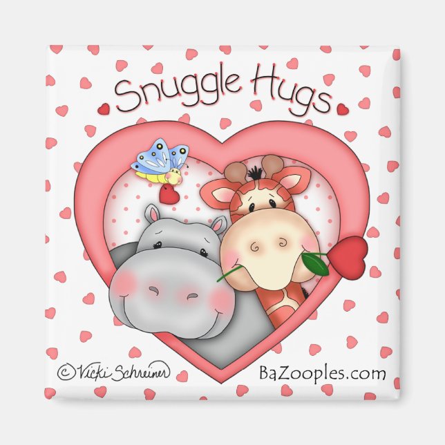 Imán BaZoPeoples "Snuggle Hugs" Love Magnet (Frente)
