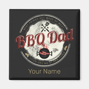 Imán BBQ Dad Vintage Grill o Barbacoa para el Día del P