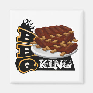 Imán ¡BBQ KING! Icono de costillas
