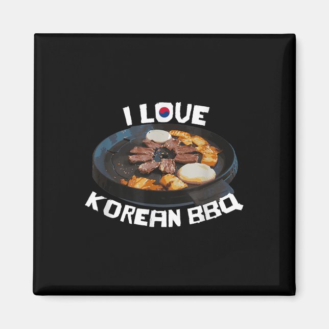 Imán Bbq Lover coreano _ Divertida parrillada asiática (Frente)