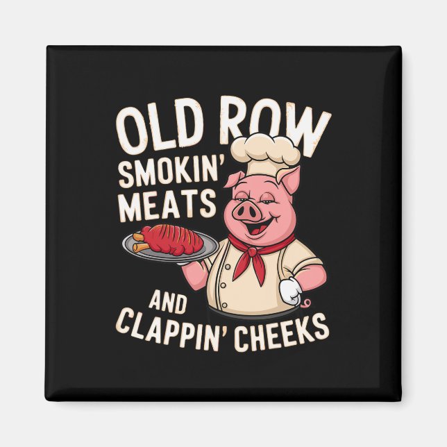 Imán Bbq Old Row Smoking Meats And Clappin Cheeks 1  (Frente)