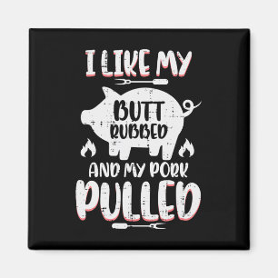 Imán Bbq Pork Rubbed Pulled Funny Byrbecue Pig Grill Me