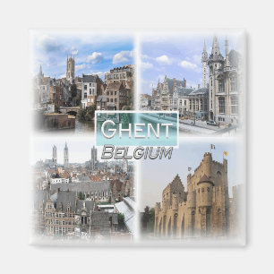 Imán BE0051 Europa, Bélgica, Gante, Fridge